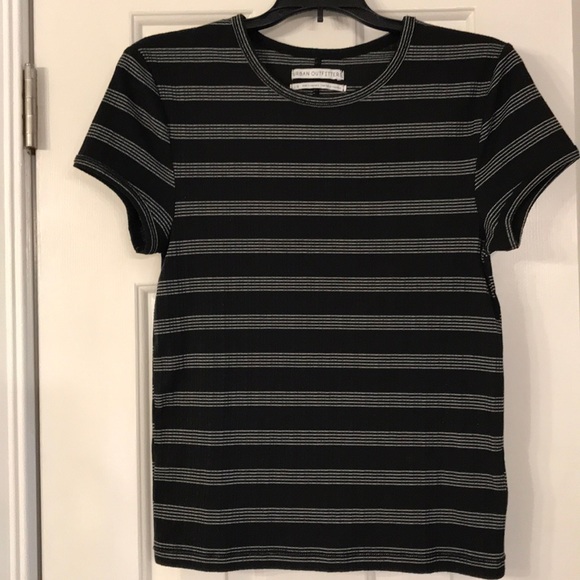 Urban Outfitters Tops - Urban Outfitters Black White Stripped Tee Shirt